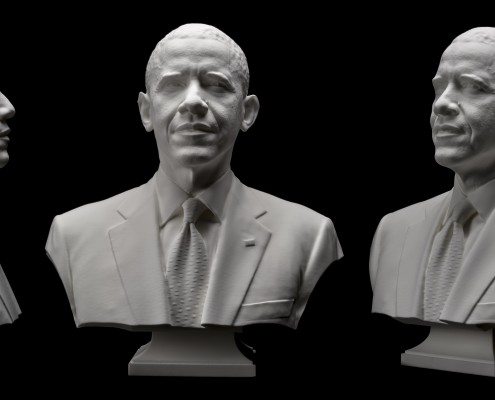 3D scan and print of President Obama